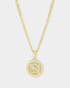 Saint Morta Monogram Pendant Chain Gold