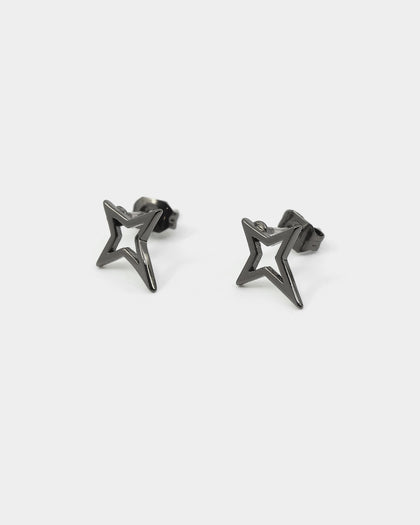 Saint Morta The 4 Point Earrings Black