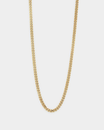 House Of Auric 3mm Cuban Chain 18K Gold Vermei