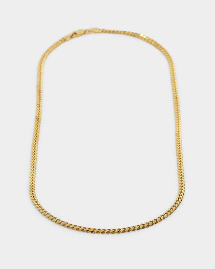 House Of Auric 3mm Cuban Chain 18K Gold Vermei