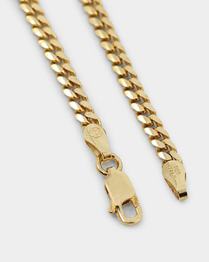 House Of Auric 3mm Cuban Chain 18K Gold Vermei