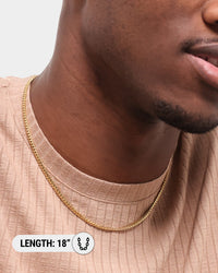 House Of Auric 3mm Cuban Chain 18K Gold Vermei