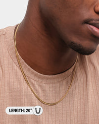 House Of Auric 3mm Cuban Chain 18K Gold Vermei