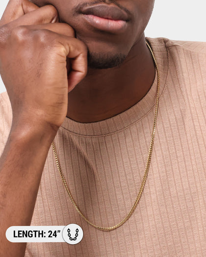 House Of Auric 3mm Cuban Chain 18K Gold Vermei