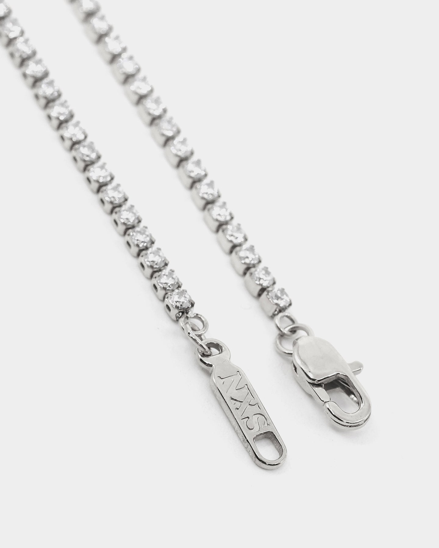 NXS 2MM Micro Tennis Necklace White Gold | Culture Kings US