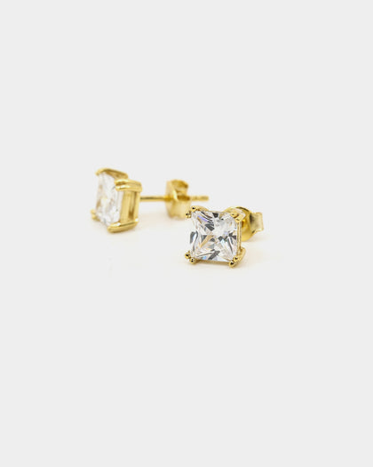 NXS Square Cut Earrings Gold