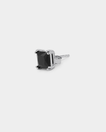 NXS Square Cut Earring Iced Black