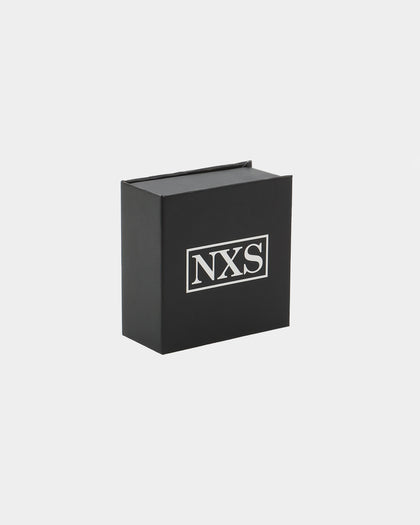 NXS Square Cut Earrings White Gold