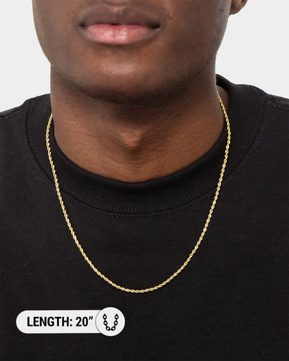 NXS 2mm Rope Necklace Gold