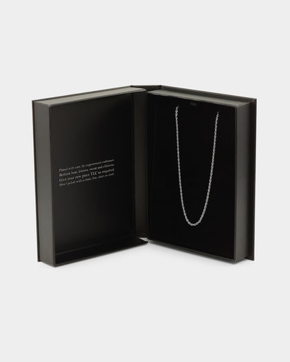 NXS 2mm Rope Necklace White Gold