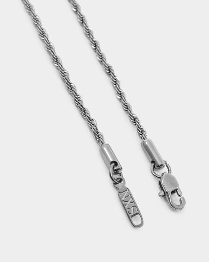 NXS 2mm Rope Necklace White Gold