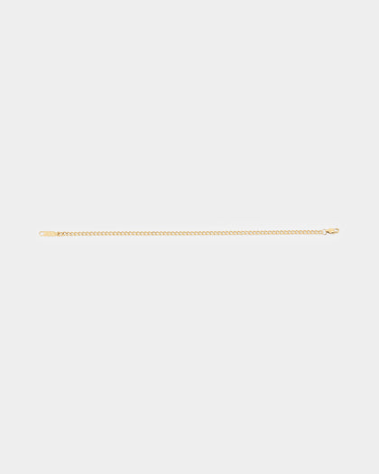 NXS 3mm Cuban Bracelet Gold