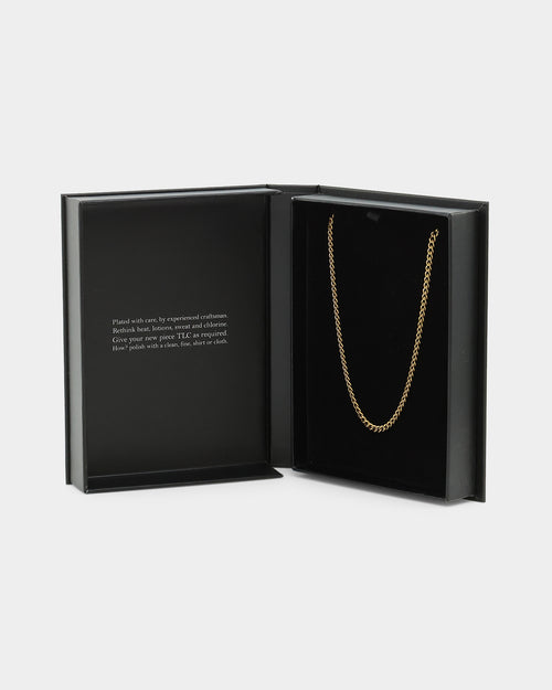 NXS 3mm Micro Cuban Chain Gold