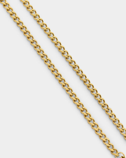 NXS 3mm Micro Cuban Chain Gold
