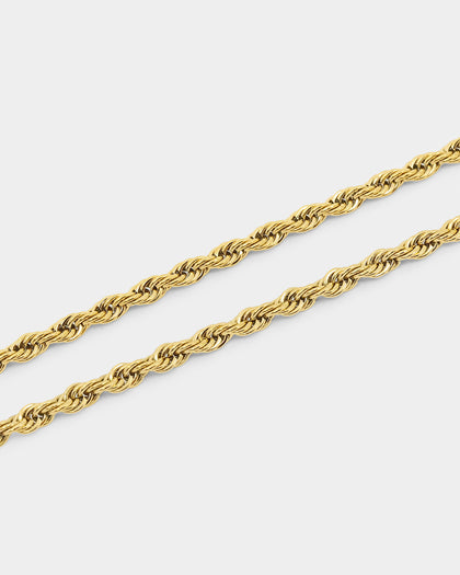 NXS 4mm Rope Chain Gold