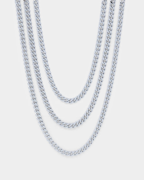 NXS 5mm Chain Link Set White Gold