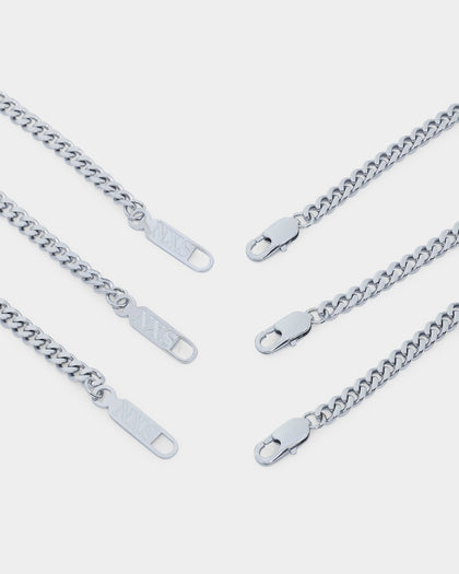 NXS 5mm Chain Link Set White Gold