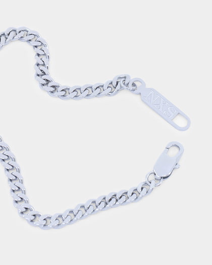 NXS 5mm Cuban Bracelet White Gold
