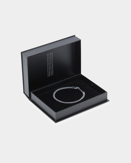 NXS 5mm Cuban Bracelet White Gold