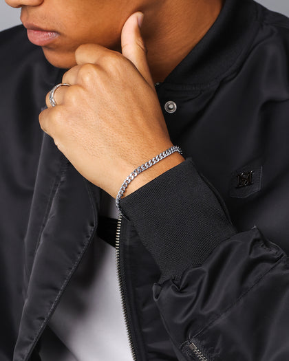 NXS 5mm Cuban Bracelet White Gold