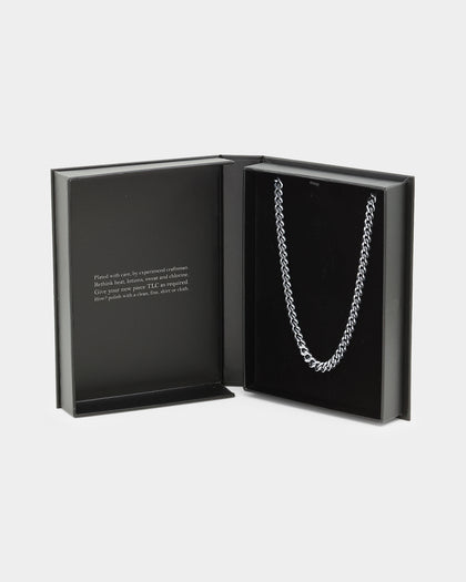 NXS 7mm Cuban Chain White Gold