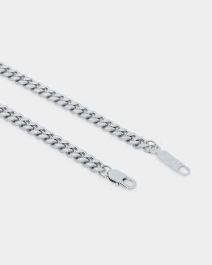 NXS 7mm Cuban Chain White Gold