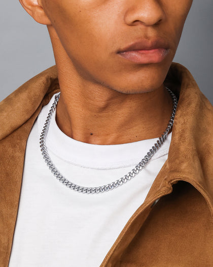 NXS 7mm Cuban Chain White Gold