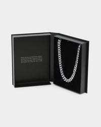 NXS 10mm Cuban Chain White Gold