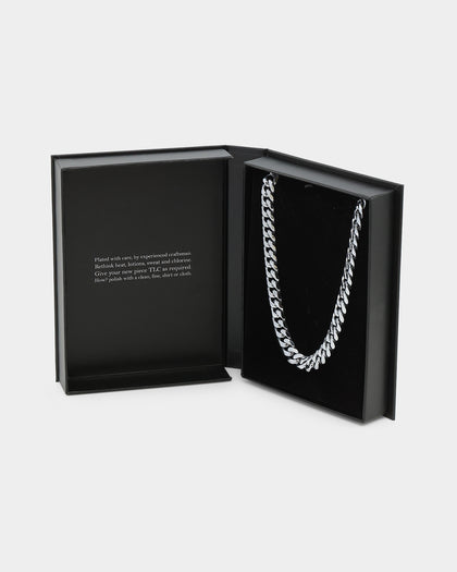 NXS 10mm Cuban Chain White Gold