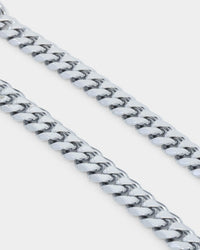 NXS 10mm Cuban Chain White Gold