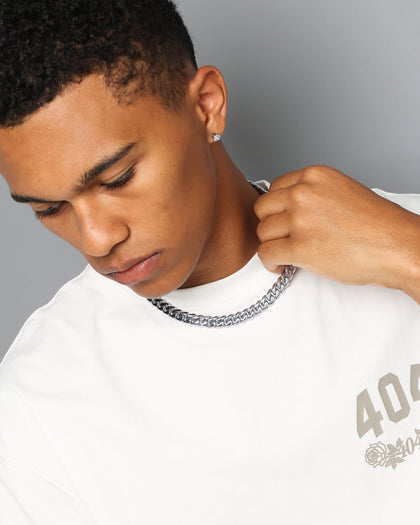 NXS 10mm Cuban Chain White Gold