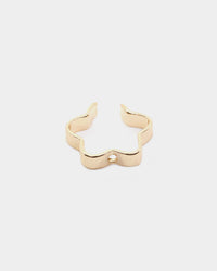 Wild For The Weekend Flower Ear Cuff Gold