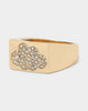 Wild For The Weekend Cloud Crystal Signet Ring (Large) Gold