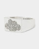 Wild For The Weekend Cloud Crystal Signet Ring (Large) Silver