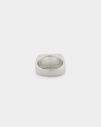 Wild For The Weekend Cloud Crystal Signet Ring (Large) Silver