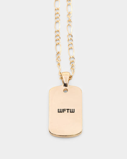 Wild For The Weekend Cloud Rectangle Pendant Necklace Gold