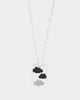 Wild For The Weekend Cloud Rectangle Pendant Necklace Silver