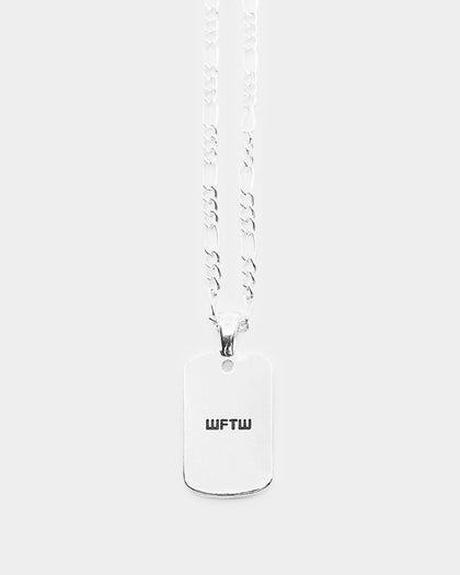 Wild For The Weekend Cloud Rectangle Pendant Necklace Silver