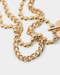 Wild For The Weekend Flower Necklace Gold