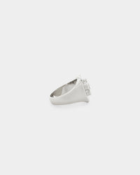 Wild For The Weekend Flower Power Signet Ring (Medium) Silver