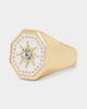 Wild For The Weekend Octagon Sun Signet Ring (Large) Gold