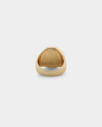 Wild For The Weekend Octagon Sun Signet Ring (Large) Gold