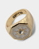 Wild For The Weekend Octagon Sun Signet Ring (Large) Gold