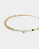 Wild For The Weekend Peace Beaded Necklace Gold
