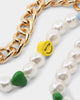 Wild For The Weekend Peace Beaded Necklace Gold