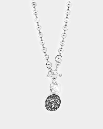 Wild For The Weekend Arkangel T-Bar Necklace Silver