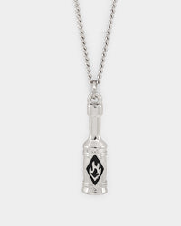 Wild For The Weekend Hot Sauce Necklace Silver