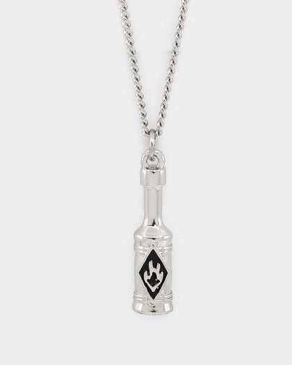 Wild For The Weekend Hot Sauce Necklace Silver