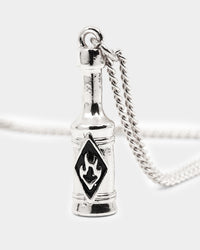Wild For The Weekend Hot Sauce Necklace Silver