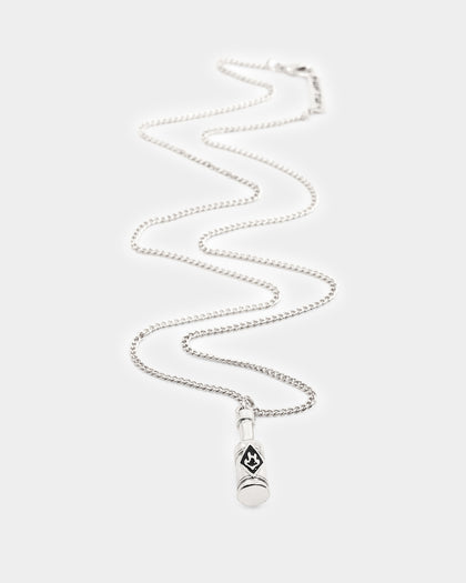 Wild For The Weekend Hot Sauce Necklace Silver